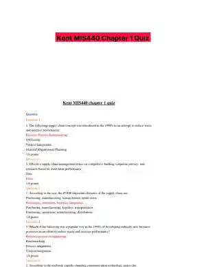Kent MIS440 Chapter 1 Quiz