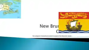 New Brunswick, Canada CLC Assignment: Community Assessment & Analysis