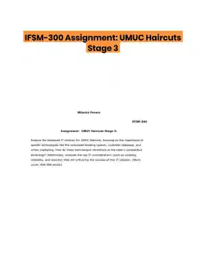 IFSM-300 Assignment: UMUC Haircuts Stage 3