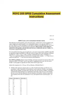 PSYC 355 SPSS Cumulative Assessment Instructions