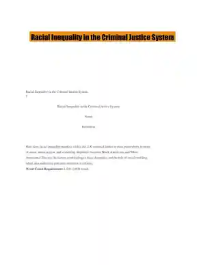 Racial Inequality in the Criminal Justice System
