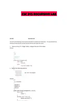 CSC 245 Recursion Lab