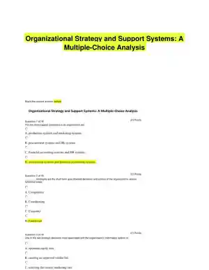 Organizational Strategy and Support Systems: A Multiple-Choice Analysis