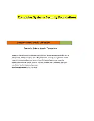 Computer Systems Security Foundations