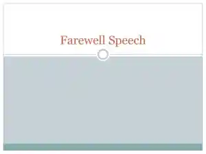 Farewell Speech