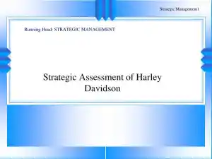 Strategic Assessment Of Harley-Davidson - Strategic Management