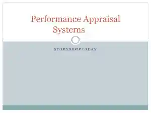 StopNShopToday Performance Appraisal Systems