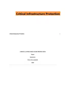 Critical Infrastructure Protection
