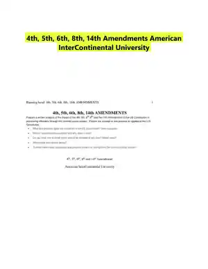 4th, 5th, 6th, 8th, 14th Amendments American InterContinental University