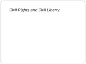 Civil Rights And Civil Liberty