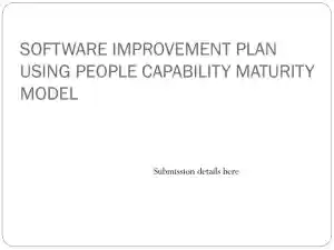 Software Improvement Plan Using People Capability Maturity Model