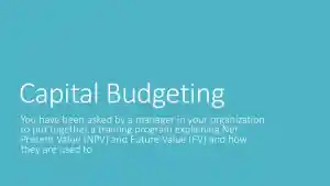 Capital Budgeting