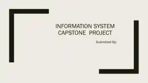 Information System Capstone Project