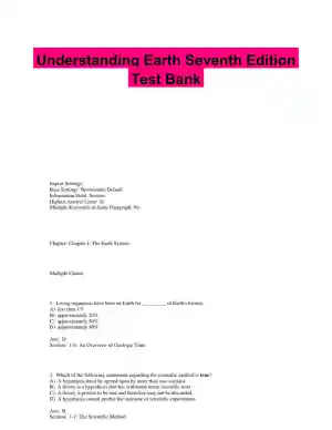 Understanding Earth Seventh Edition Test Bank