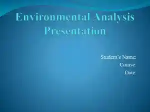 Environmental Analysis Presentation