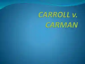 Carroll V. Carman
