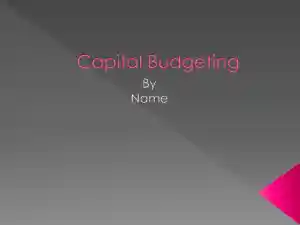 Capital Budgeting