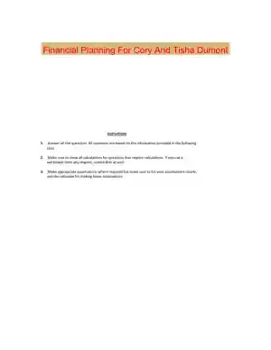 Financial Planning For Cory And Tisha Dumont