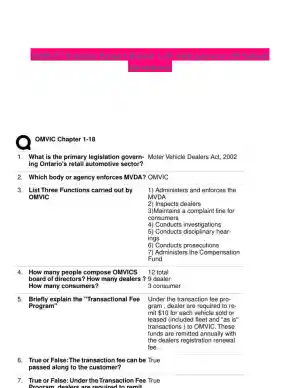 OMVIC Practice Exam Chapter 1-18 with Answers (59 Solved Questions)