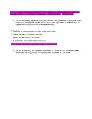 2022 PN Medical Surgical Practice Exam with Answers (45 Solved Questions)