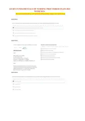 2023 RN ATI Fundamentals Of Nursing Proctored Exam With NGN with Answers (5 Solved Questions)