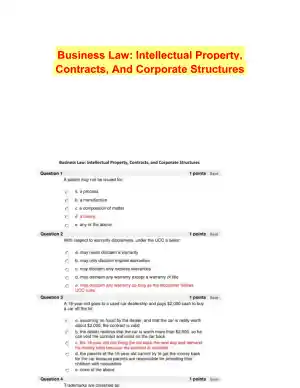 Business Law: Intellectual Property, Contracts, And Corporate Structures