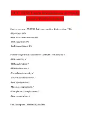 NCC EFM Exam Breakdown and Study Guide with Answers (72 Solved Questions)