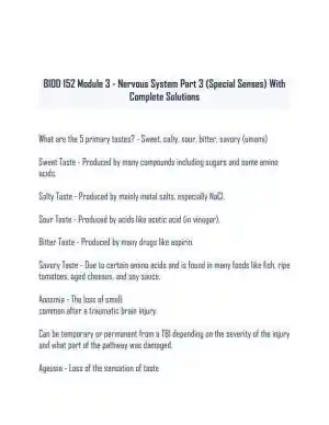 2024 BIOD 152 - Portage Learning Anatomy and Physiology Module 1-7 Exam With Answers (139 Solved Questions)