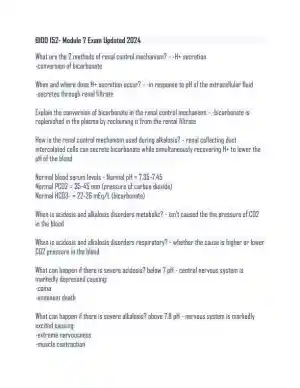 2024 BIOD 152 Hematology Module 6 Exam With Answers (159 Solved Questions)