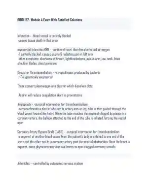 BIOD 152 Hematology Module 4 Exam With Answers (98 Solved Questions)