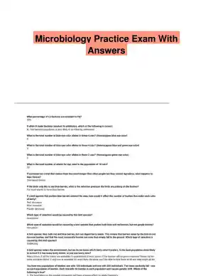 Microbiology Practice Exam With Answers (32 Solved Questions)