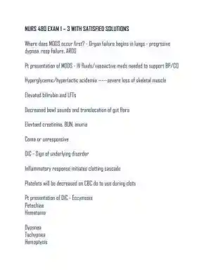 NURS480 Comprehensive Practice Exam With Answers (55 Solved Questions)
