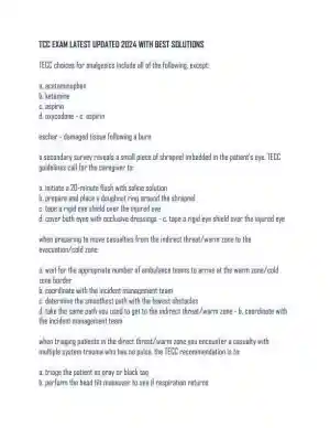 2024 TCC Comprehensive Practice Exam With Answers (67 Solved Questions)