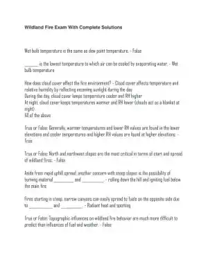 Wildland Fire Service Practice Exam With Answers (101 Solved Questions)