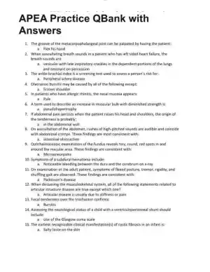 APEA Comprehensive Practice Exam With Answers (150 Solved Questions)
