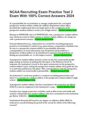 2024 NCAA Recruiting Exam With Answers (31 Solved Questions)