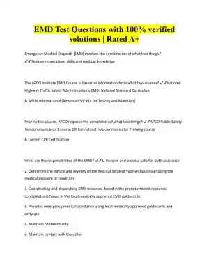 EMD Comprehensive Practice Exam With Answers (73 Solved Questions)