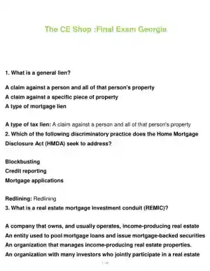 The CE Shop Construction Final Exam With Answers (100 Solved Questions)