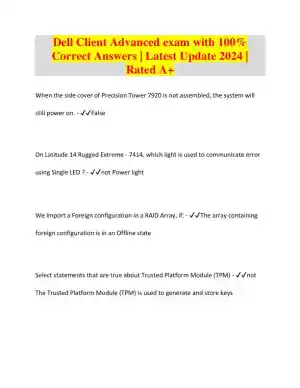 2024 Dell Computer Science Advance Exam With Answers (47 Solved Questions)