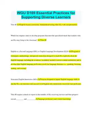 WGU Education Practice Exam With Answers (243 Solved Questions)