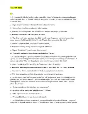 MN580 Child Care Final Exam With Answers (85 Solved Questions)