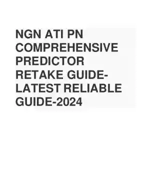 2024 ATI PN Nursing Diagnosis Comprehensive, Predictor Exam With Answers (150 Solved Questions)