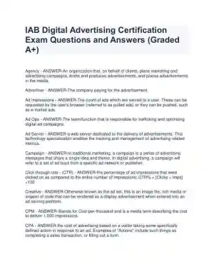 IAB Marketing Practice Exam With Answers (121 Solved Questions)