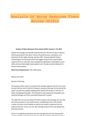 Analysis Of Nurse Response Times Across Shifts