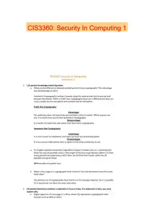 CIS3360: Security In Computing 1