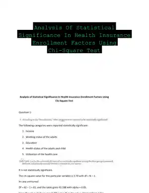 Analysis Of Statistical Significance In Health Insurance Enrollment Factors Using Chi-Square Test