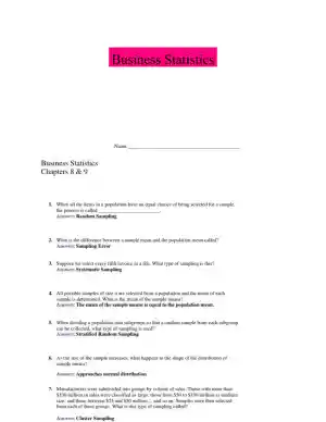 Business Statistics