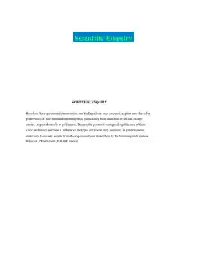 Scientific Enquiry