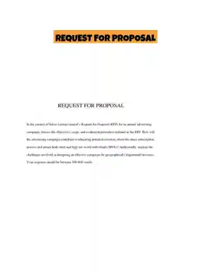REQUEST FOR PROPOSAL