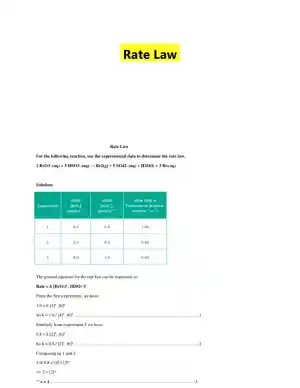 Rate Law
